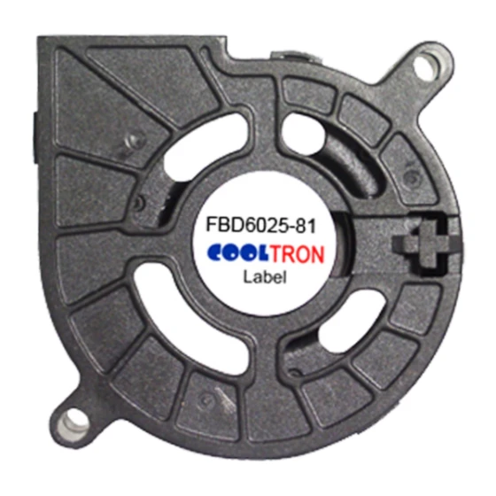 Ventilador Cooltron Industrial Supply FBD6025B12W3-81-4JC1