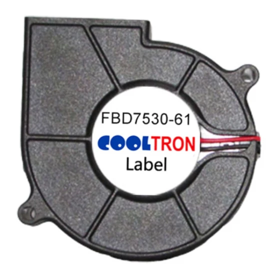 Ventilador Cooltron Industrial Supply FBD7530B12W3-61-3F